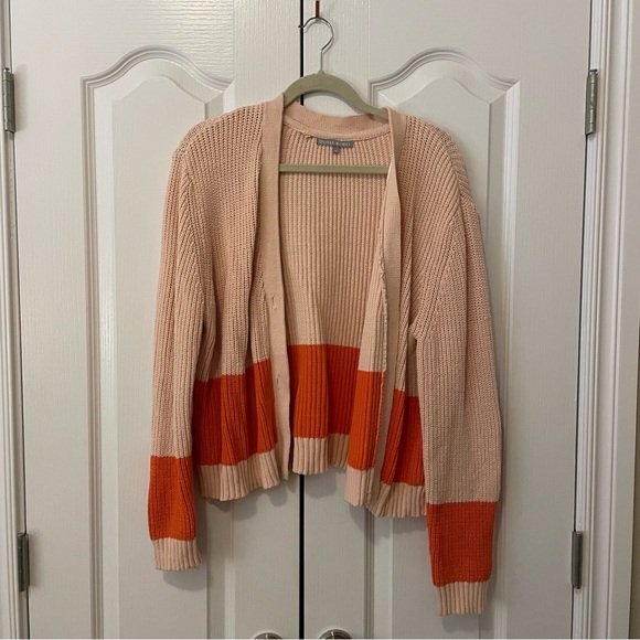 Oliver Bonas Colorblock Wayfarer Peach & Orange Cardigan - Picture 3 of 8